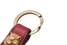 Load image into Gallery viewer, GUCCI グッチ キーホルダー キーチャーム タイガーヘッド レッド ゴールド金具 レザー 美品 中古 56339