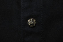 Load image into Gallery viewer, CHROME HEARTS クロムハーツ ラストバイト カバーオール ジャケット ブラック Yノット クロスボールボタン XL 美品 中古 56349