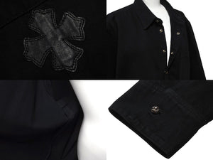 CHROME HEARTS クロムハーツ ラストバイト カバーオール ジャケット ブラック Yノット クロスボールボタン XL 美品 中古 56349