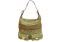 Load image into Gallery viewer, LOUIS VUITTON ルイヴィトン モノグラムデニム バギーGM ショルダーバッグ ゴールド金具 M95211 カーキ 中古 56355