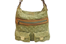 Load image into Gallery viewer, LOUIS VUITTON ルイヴィトン モノグラムデニム バギーGM ショルダーバッグ ゴールド金具 M95211 カーキ 中古 56355
