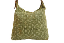 Load image into Gallery viewer, LOUIS VUITTON ルイヴィトン モノグラムデニム バギーGM ショルダーバッグ ゴールド金具 M95211 カーキ 中古 56355