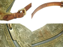 Load image into Gallery viewer, LOUIS VUITTON ルイヴィトン モノグラムデニム バギーGM ショルダーバッグ ゴールド金具 M95211 カーキ 中古 56355