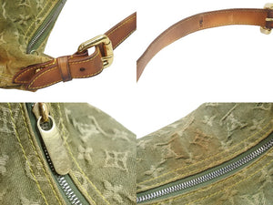 LOUIS VUITTON ルイヴィトン モノグラムデニム バギーGM ショルダーバッグ ゴールド金具 M95211 カーキ 中古 56355