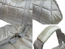 Load image into Gallery viewer, CHANEL シャネル ボストンバッグ スポーツライン ココマークスクエアロゴ 10番台 2006年 グレー シルバー金具 美品 中古 56356