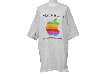 Apple Macintosh アップル マッキントッシュ Tシャツ vintage ヴィンテージ グレー 半袖 美品 中古 56362