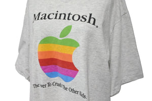 Apple Macintosh アップル マッキントッシュ Tシャツ vintage ヴィンテージ グレー 半袖 美品 中古 56362