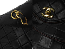 Load image into Gallery viewer, CHANEL シャネル チェーンショルダーバッグ マトラッセ シングル シール無し ラムスキン ブラック ゴールド金具 美品 中古 56374