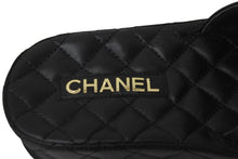 Load image into Gallery viewer, CHANEL シャネル サンダル ココマーク マトラッセ ブラック ラムスキン G36901 サイズ38 中古 56401