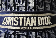 Load image into Gallery viewer, 新品同様 ChristianDior クリスチャンディオール ハット オブリーク サイズ58 ネイビー コットン レーヨン 05CDO924I134 中古 56402