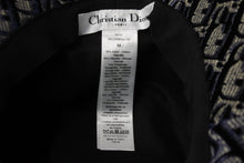 Load image into Gallery viewer, 新品同様 ChristianDior クリスチャンディオール ハット オブリーク サイズ58 ネイビー コットン レーヨン 05CDO924I134 中古 56402