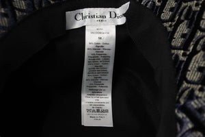新品同様 ChristianDior クリスチャンディオール ハット オブリーク サイズ58 ネイビー コットン レーヨン 05CDO924I134 中古 56402