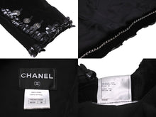 Load image into Gallery viewer, CHANEL シャネル ベロア ジャケット P46390V34297 ジャガード ブラック サイズ38 美品 中古 56406