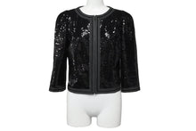 Load image into Gallery viewer, CHANEL シャネル ジャケット スパンコール P45044V26650 ブラック サイズ38 レディース 美品 中古 56410