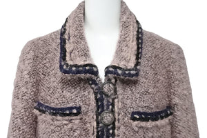 極美品 CHANEL シャネル セットアップ モヘア ジャケット P49824V36914 スカート P4991V36914 ピンク ブラック サイズ36 中古 56414