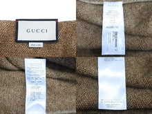 画像をギャラリービューアに読み込む, GUCCI グッチ モヘア 蝶々 ロングケープ オーダーメイド マルチカラー ゴールドデザイン ロングシルク 美品 中古 56417 