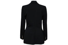 Load image into Gallery viewer, DOLCE&amp;GABBANA ドルチェアンドガッバーナ ジャケット ブラック ウール スパンデックス サイズ38 IJK1M/UBA2 美品 中古 56418