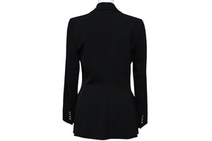 DOLCE&GABBANA ドルチェアンドガッバーナ ジャケット ブラック ウール スパンデックス サイズ38 IJK1M/UBA2 美品 中古 56418