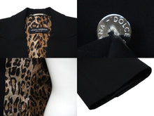 Load image into Gallery viewer, DOLCE&amp;GABBANA ドルチェアンドガッバーナ ジャケット ブラック ウール スパンデックス サイズ38 IJK1M/UBA2 美品 中古 56418
