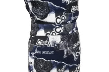 Load image into Gallery viewer, 極美品 CHANEL シャネル ジャンプスーツ ブルー ブラック ホワイト シルク ココマーク オールインワン P63236V48762 36 中古 56433
