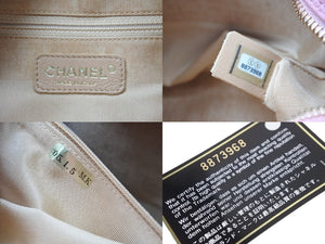 CHANEL シャネル ハンドバッグ ミニボストンバッグ キャビアスキン ピンク 8番台 A20996 ゴールド金具 美品 中古 56447