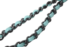 極美品 CHANEL シャネル ショルダーバッグ バイカラー ピンク グリーン 21番台 ココマーク ツイード ブラック金具 中古 56469