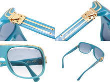 Load image into Gallery viewer, 初期 極美品 LOUIS VUITTON ルイヴィトン ミリオネア サングラス 61□15 Z0096E ティファニーブルー ゴールド アイウェア 56486