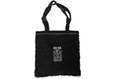 CHANEL シャネル ツイード ロボット トートバッグ トートバッグ ブラック グリーン 24番台 A94646 美品 中古 56499