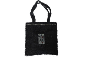 CHANEL シャネル ツイード ロボット トートバッグ トートバッグ ブラック グリーン 24番台 A94646 美品 中古 56499