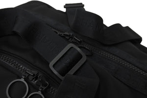 極美品 CHANEL シャネル ボストンバッグ スポーツライン 7番台 ココマーク 銀行強盗 ブラック ナイロン ブラック金具 中古 56502