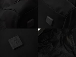 極美品 CHANEL シャネル ボストンバッグ スポーツライン 7番台 ココマーク 銀行強盗 ブラック ナイロン ブラック金具 中古 56502
