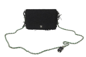 CHANEL シャネル ショルダーバッグ ロボットチャーム付き チェーンウォレット ツイード 23番台 シルバー金具 美品 中古 56503