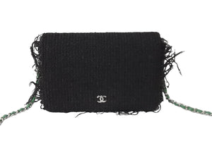 CHANEL シャネル ショルダーバッグ ロボットチャーム付き チェーンウォレット ツイード 23番台 シルバー金具 美品 中古 56503