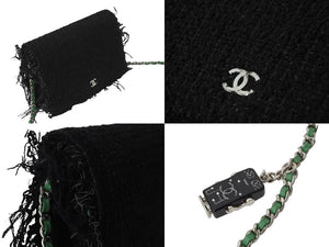 CHANEL シャネル ショルダーバッグ ロボットチャーム付き チェーンウォレット ツイード 23番台 シルバー金具 美品 中古 56503