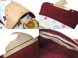 極美品 LOUIS VUITTON ルイヴィトン ハンドバッグ マリリン モノグラム ホワイト マルチカラー M40127 ゴールド金具 中古 56504