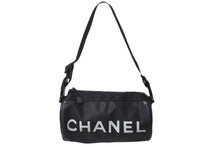 Load image into Gallery viewer, CHANEL シャネル ショルダーバッグ クロスボディバッグ スポーツライン 筒型 8番台 2003年 A24984 ラバー ブラック 良品 中古 56511