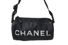 Load image into Gallery viewer, CHANEL シャネル ショルダーバッグ クロスボディバッグ スポーツライン 筒型 8番台 2003年 A24984 ラバー ブラック 良品 中古 56511