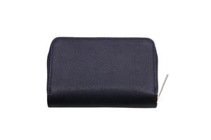 極美品 CHANEL シャネル コインケース ココマーク A68890 ラウンドファスナー 26番台 2018年 キャビアスキン ネイビー 中古 56512