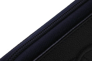 極美品 CHANEL シャネル コインケース ココマーク A68890 ラウンドファスナー 26番台 2018年 キャビアスキン ネイビー 中古 56512