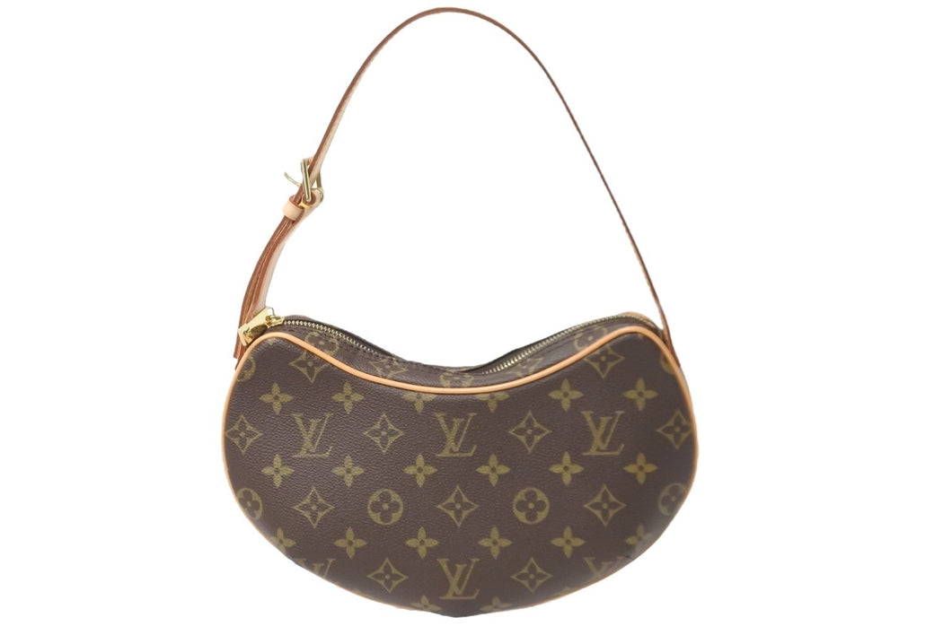 極美品 LOUIS VUITTON ルイヴィトン ショルダーバッグ クロワッサン MM M51512 モノグラム ゴールド金具 中古 56522