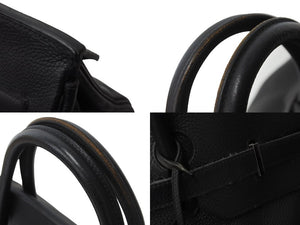 HERMES エルメス バーキン50 ハンドバッグ ブラック シルバー金具 トリヨンクレマンス □H刻印 2004年 良品 中古 56523