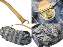 Load image into Gallery viewer, LOUIS VUITTON ルイヴィトン ショルダーバッグ M95333 ミニプリーティ レイエ モノグラムデニム ゴールド金具 良品 中古 56525