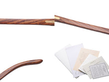 Load image into Gallery viewer, 極美品 CARTIER カルティエ サングラス メガネ ウッド 度入り Cデコール リムレス □19 140b ブラウン ゴールド 中古 56527