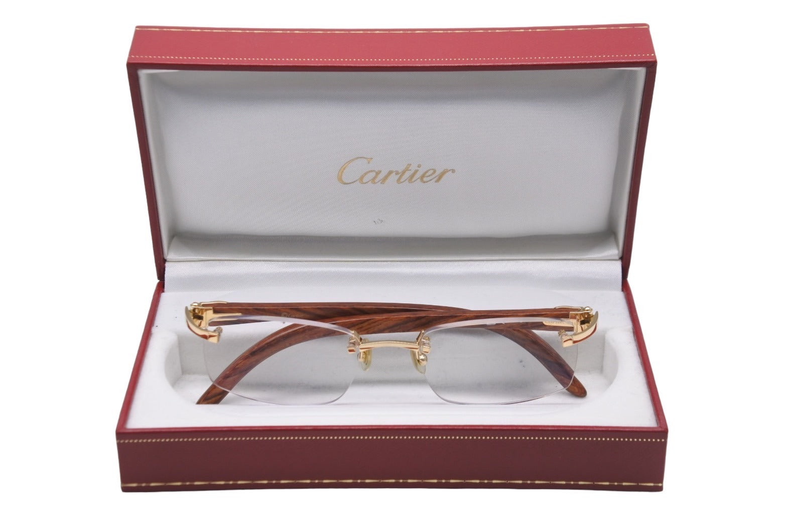 極美品 CARTIER カルティエ サングラス メガネ ウッド 度入り C ...