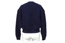 Load image into Gallery viewer, CHANEL シャネル ニット セーター 21P ココマーク ネイビー ピンク カシミヤ ポリウレタン サイズ36 P70525K10076 美品 中古 56528