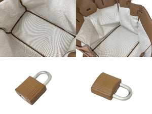 極美品 HERMES エルメス ボストンバッグ オータクロア 50 □P刻印 トゴ ブラウン系 マットシルバー金具 中古 56539