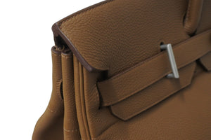 極美品 HERMES エルメス ボストンバッグ オータクロア 50 □P刻印 トゴ ブラウン系 マットシルバー金具 中古 56539