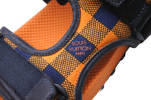 Load image into Gallery viewer, LOUIS VUITTON ルイヴィトン サンダル スポーツサンダル ダミエ シューズ オレンジ ネイビー 美品 中古 56552
