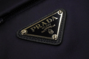 極美品 PRADA プラダ 新型 メンズ ダウンベスト アウター トライアングルロゴ SGN940 ネイビー サイズ52 中古 56553 