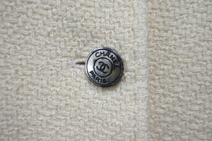 CHANEL シャネル ツイードセットアップ P08919V05320 半袖ジャケット スカート オフホワイト サイズ38 美品 中古 56560